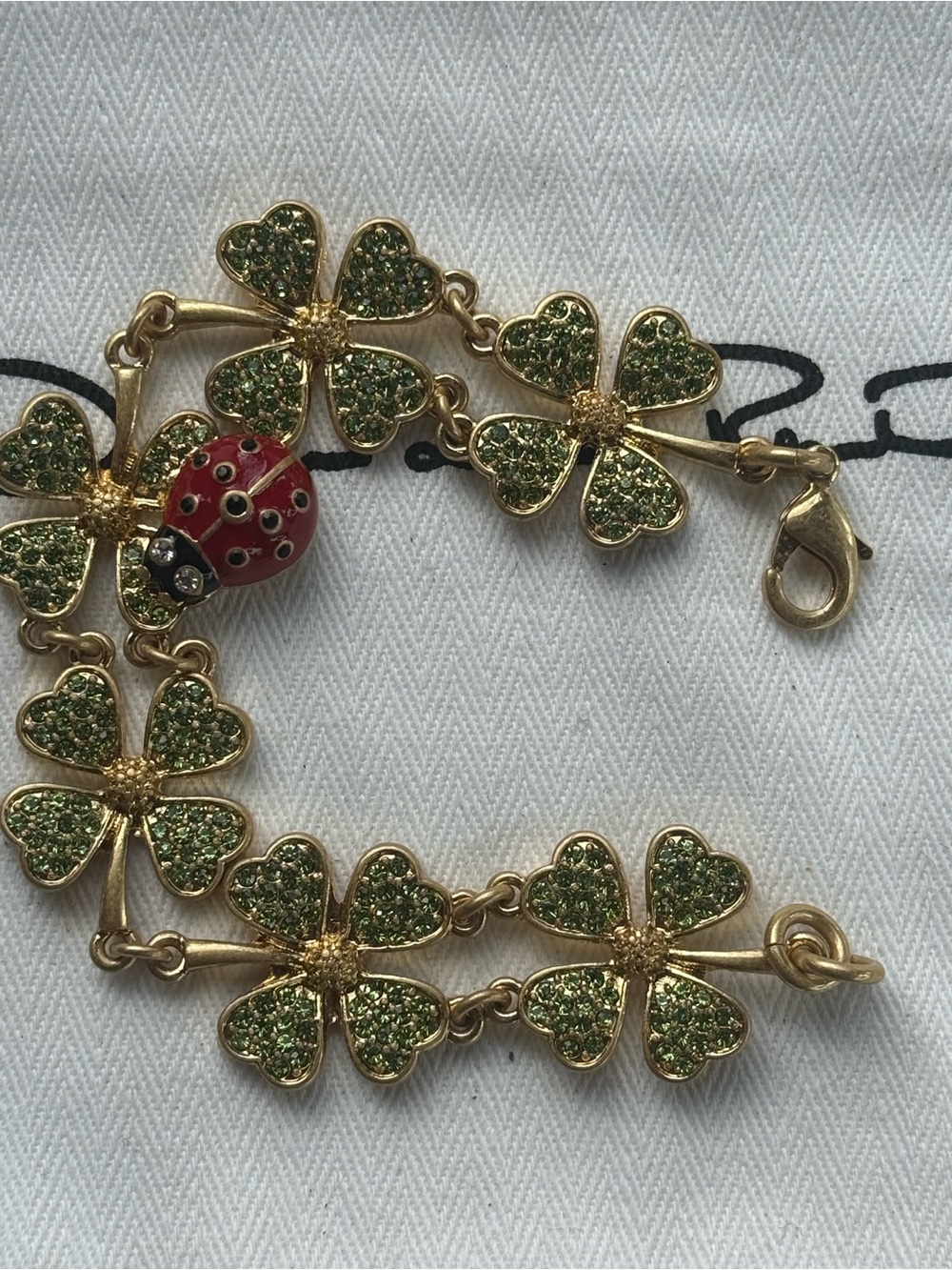 Oscar de la Renta ladybug bracelet